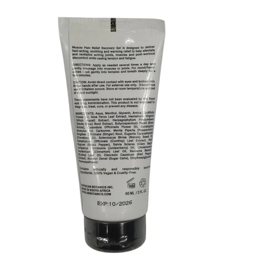 African Botanics Muscle Pain Relief Recovery Gel - Picture 2 of 3